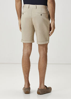 Beymen Club Bej Beli Kordonlu Örme Şort - 3