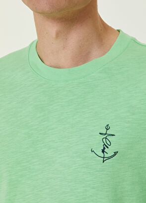 Beymen Club Açık Yeşil Çapa Nakışlı Logolu T-shirt - 5