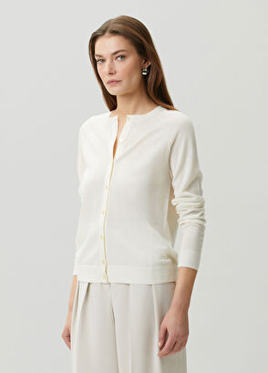 Boss White Wool Cardigan - 3