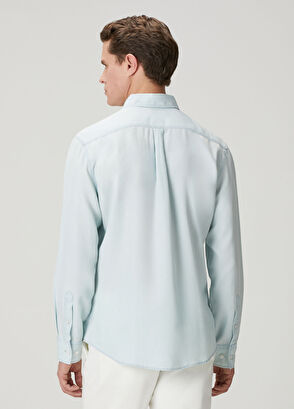 Beymen Club Comfort Fit Light Blue Lyocell Blend Shirt - 6