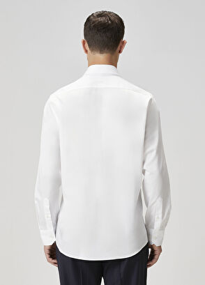 Custom Fit Beyaz Gömlek - Görsel 8