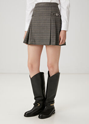 Beymen Club Gray Plaid Skorts - 3