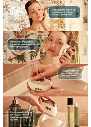 İyo Trio RF Facial Care+Ultrasonic Wave Face Cleanser Cilt Temizleme Cihazı - 7