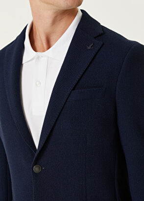 Beymen Club Lacivert İri Dokulu Blazer - 6