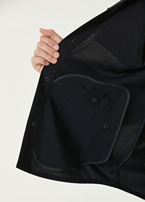 Beymen Club Lacivert Gofre Dokulu Ceket - 8