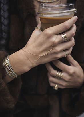 Foen Drova Dance Pırlanta Taşlı 14 Ayar Altın Kadın Şahmeran - 4