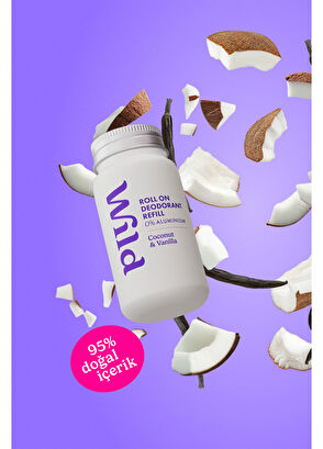 Wild Antiperspirant Roll On Coconut & Vanilla Refill Women's Deodorant Substitute 50 ml - 4
