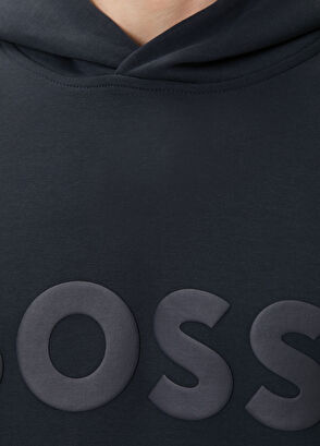 Boss Soody Navy Logo Print Sweatshirt - 8