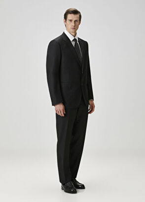 Siyah Yün Takım Elbise - Görsel 5