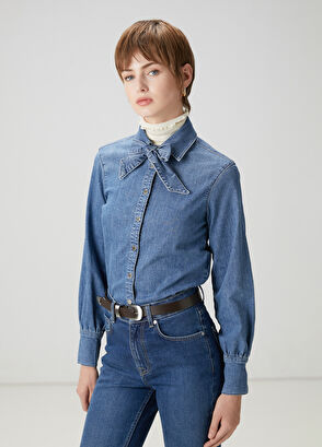 Beymen Club Blue Denim Shirt - 4