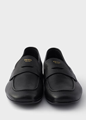 Prada Black Leather Men's Loafers - 5