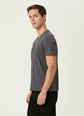 Beymen Club Antrasit Artwork Logo Detaylı T-shirt - 4