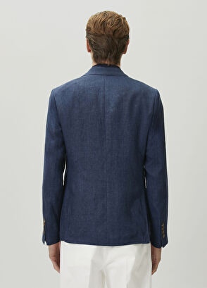Beymen Club Navy Blue Linen Jacket - 6
