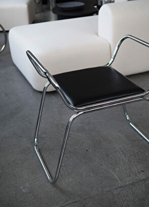 Tuca's Home Rest Stool Metal ve Deri Siyah Tekli Bench - 6