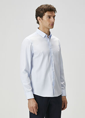Beymen Club Comfort Fit Açık Mavi Non-iron Gömlek - 3