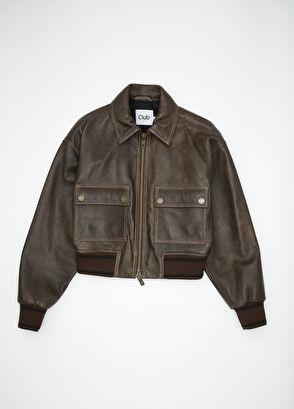 Beymen Club Kahverengi Deri Ceket - 8