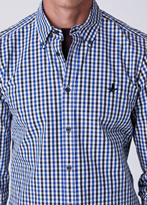 Beymen Club Comfort Fit Saks Mini Ekose Desenli Gömlek - 6