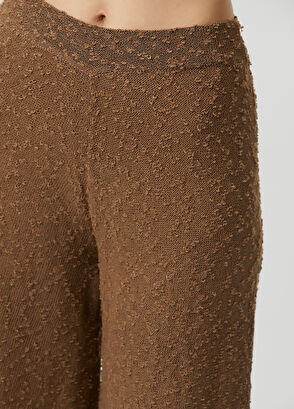 Join Us Brown Textured Pants - 5