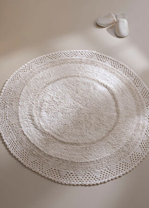 Irya Moon Ekru Banyo Paspası 120x120 cm - 7