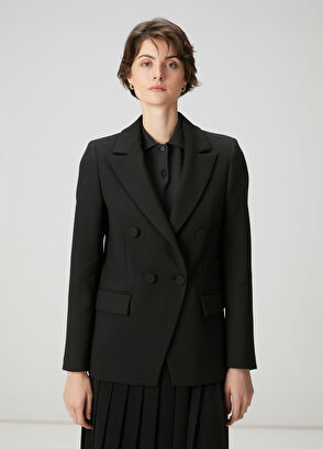 Beymen Club Siyah Kruvaze Ceket - 4