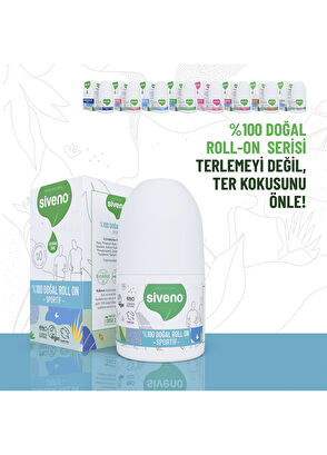 Siveno Natural Whitening Deodorant Herbal Vegan Roll On For Athletes 50 ml - 6