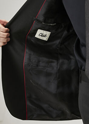 Beymen Club Drop 6 Siyah Klasik İnce Yün Takım Elbise - 8