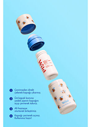 Wild Antiperspirant Roll On Honey & Cactusflower Refill Kadın Deodorant Yedek 50 ml - 3