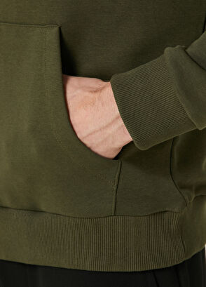 Beymen Club Haki Kapüşonlu Logolu Sweatshirt - 6