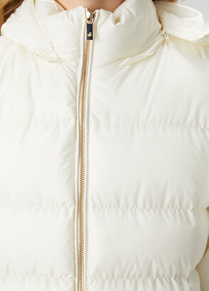 Beymen Club Kırık Beyaz Kapüşonlu Puffer Yelek - 6