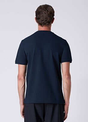 Beymen Club Basic Fit Navy Blue Goose Flex Printed T-Shirt - 6