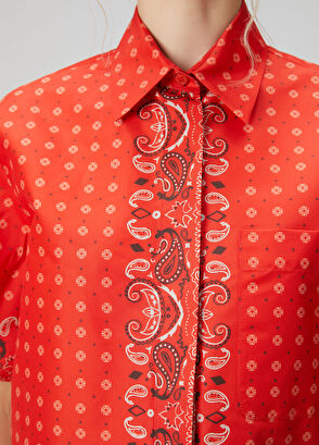 Beymen Club Kırmızı Şal Desenli Gömlek - 6