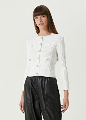 Beymen Club Kırık Beyaz Triko Ceket - 4