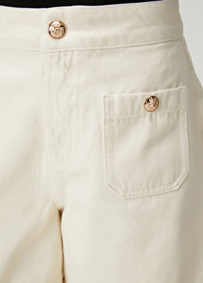 Beymen Club Ekru Denim Aveze Şort - 6
