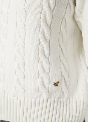 Beymen Club Kırık Beyaz Saç Örgü Yün Kazak - 6