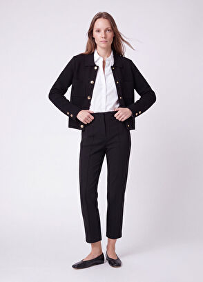 Beymen Club Black Ottoman Texture Snap Knit Jacket - 3