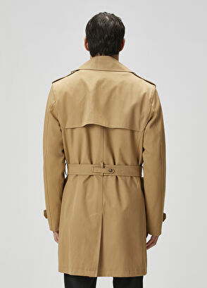 Beymen Club Beige Inner Vest Detailed Organic Cotton Overcoat - 5