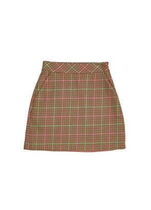 Beymen Club Kahve Neon Pembe Ekoseli Mini Etek - 8