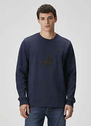 Beymen Club Lacivert Logo Detaylı Uzun Kollu T-shirt - 3