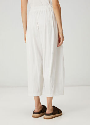 Beymen Club Kırık Beyaz Barrel Fit Teknik Kumaş Pantolon - 5