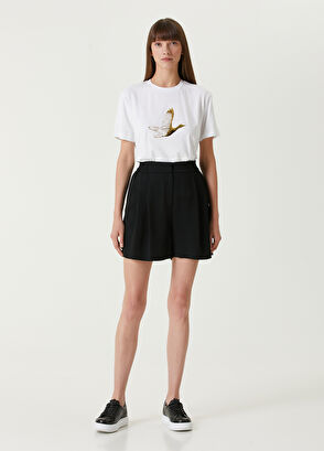 Beymen Club Kırık Beyaz Metalik Logolu T-shirt - 3