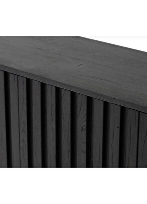Latanwood Wishy Black Wooden Console - 6