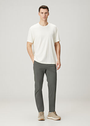 Beymen Club Relax Fit Cream Basic T-Shirt - 3