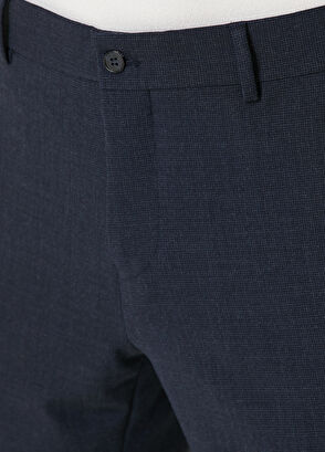 Beymen Club Drop 6 Mikro Desenli Lacivert Yün Takım Elbise - 10