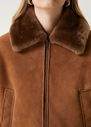 Beymen Club Camel Suede Bomber Jacket - 5