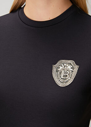 Beymen Club Lacivert Taşlı T-shirt - 6