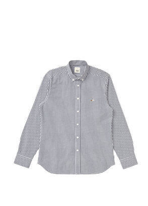 Beymen Club Slim Fit Lacivert Pötikare Desenli Gofreli Gömlek - 6