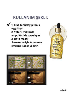 MEDIPEEL Luxury 24k Gold Ampoule 24k Altın Içeren Ampul M0010 Sıkılaştırıcı Cilt Serumu 100 ml - 5