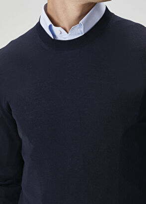 Lacivert Yün Kazak - Görsel 8