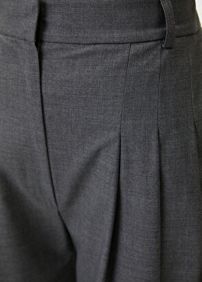 Beymen Club Classic carrot trousers with gray mélange fine woo - 6