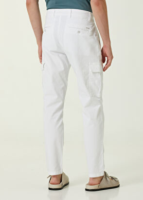 Beymen Club Beyaz Dar Paça Kargo Pantolon - 3